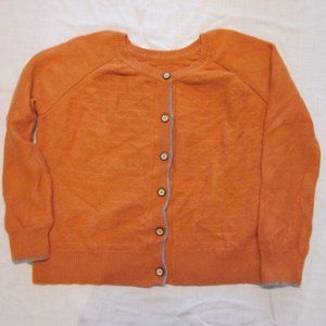 W/Tags Lowie UK Jumpigan (cardigan and pullover) cashmere sweater orange sz L